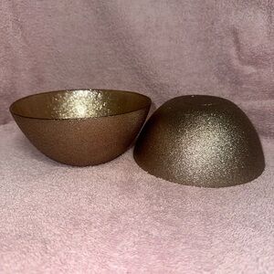 Rose gold glitter bowls